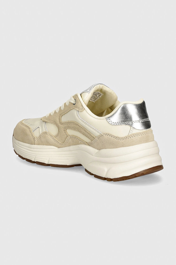 Sneakers beige wit deals