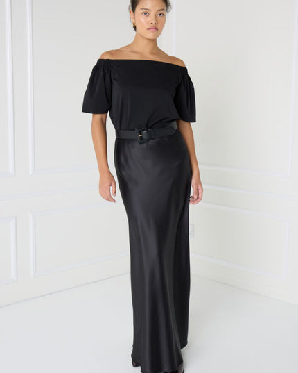 Endra Slip Skirt - Black