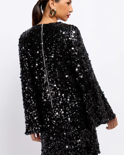 Sequin Mini Dress by Vogue Williams - Black