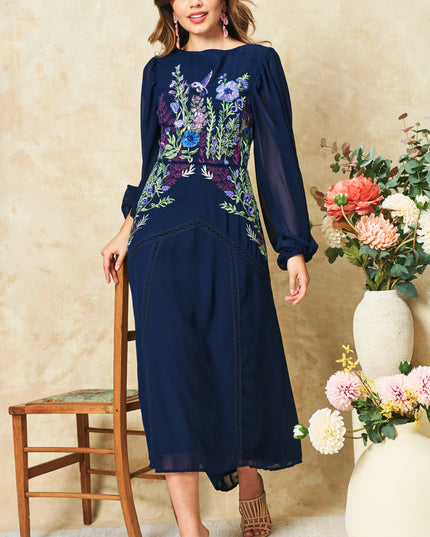 Cassandra Dress - Navy
