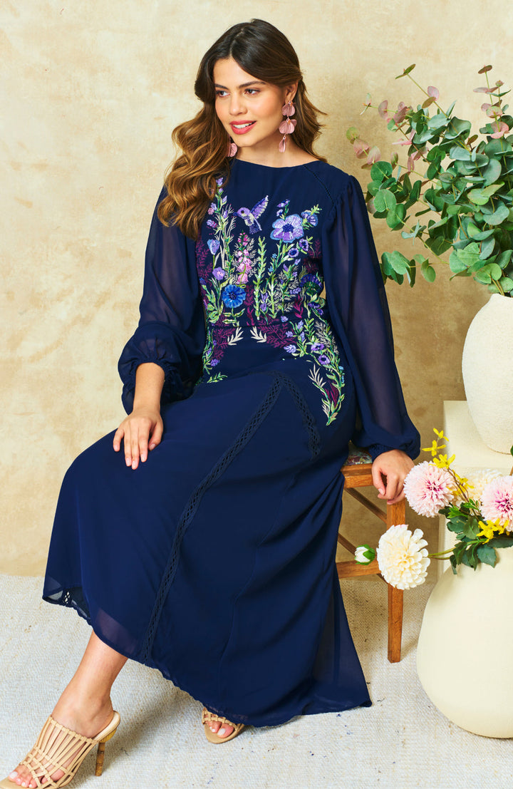 Cassandra Dress - Navy
