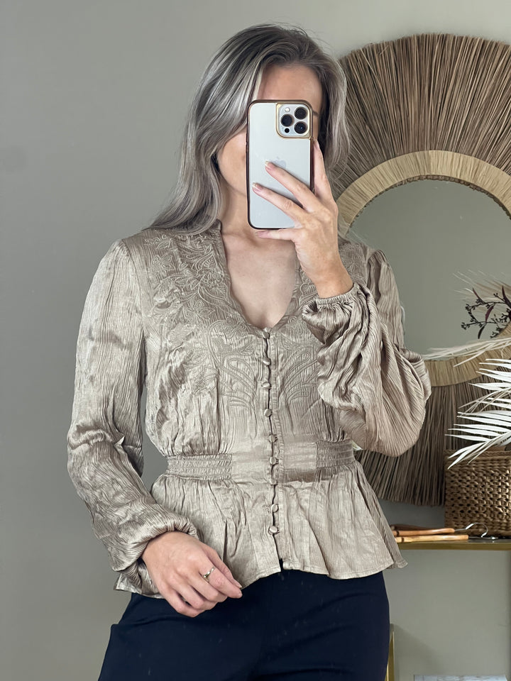 Guess Joie Satin Top - Champagne