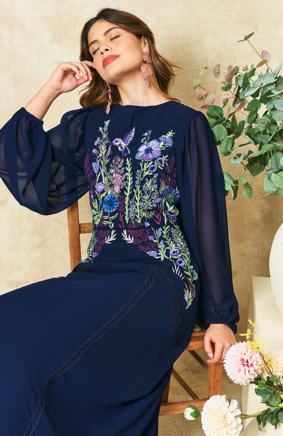 Cassandra Dress - Navy