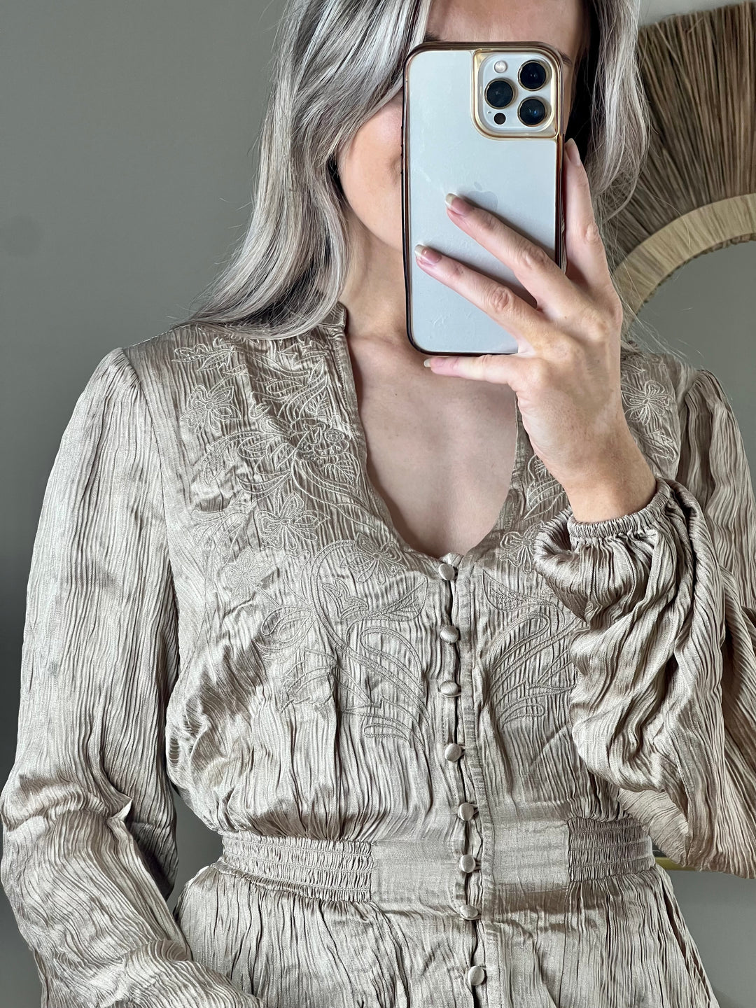 Guess Joie Satin Top - Champagne