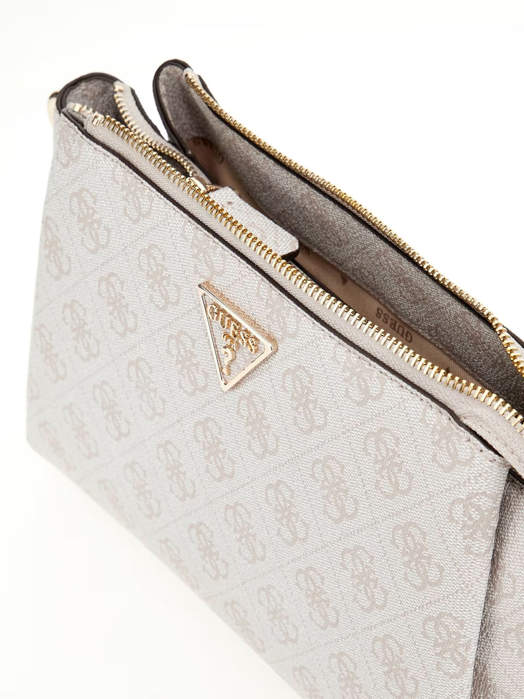 Guess Noelle Triple Compartment Crossbody - White Logo
