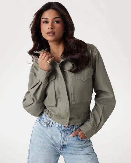 Guess Cropped Jacket - Green