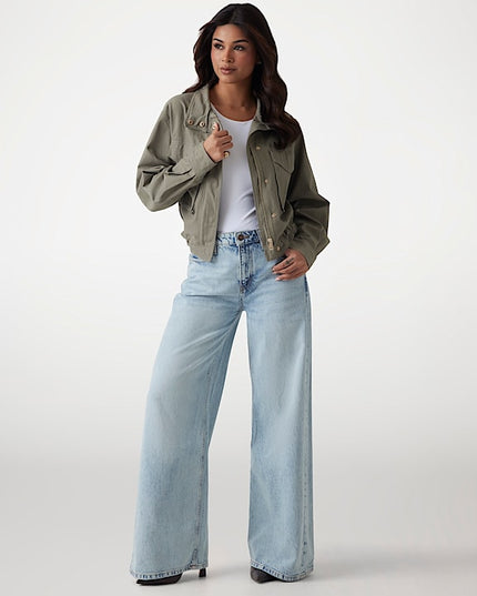 Guess Cropped Jacket - Green
