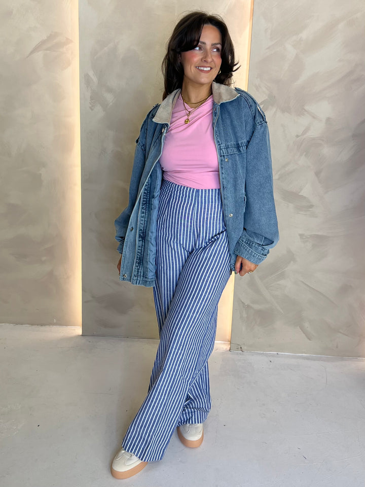 Oversized Denim Jacket - Light Blue