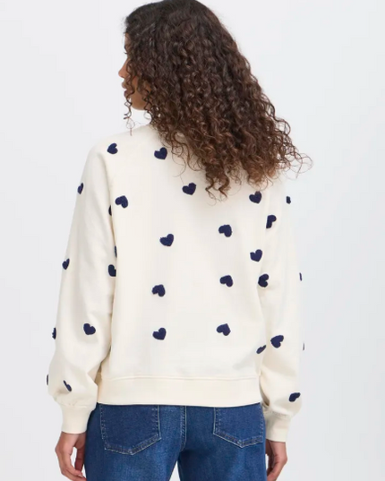 Kasura Sweatshirt - Cream/Navy