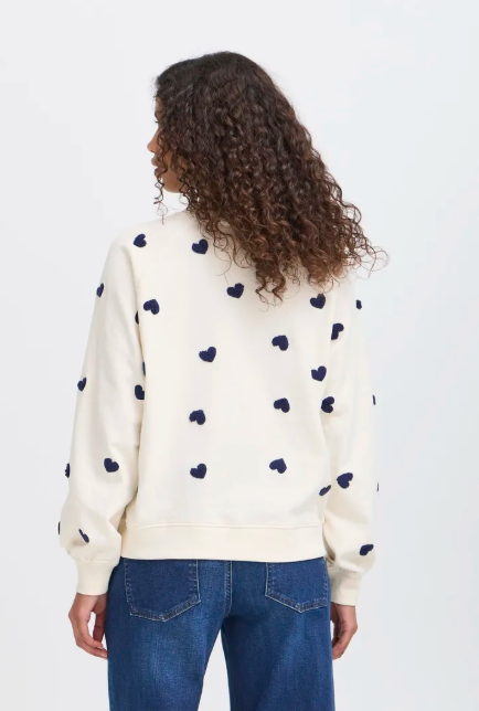 Kasura Sweatshirt - Cream/Navy