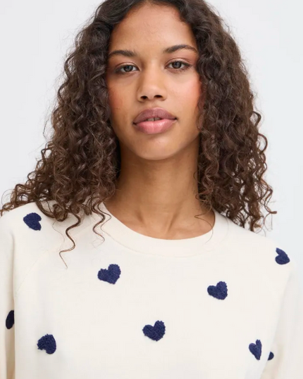 Kasura Sweatshirt - Cream/Navy