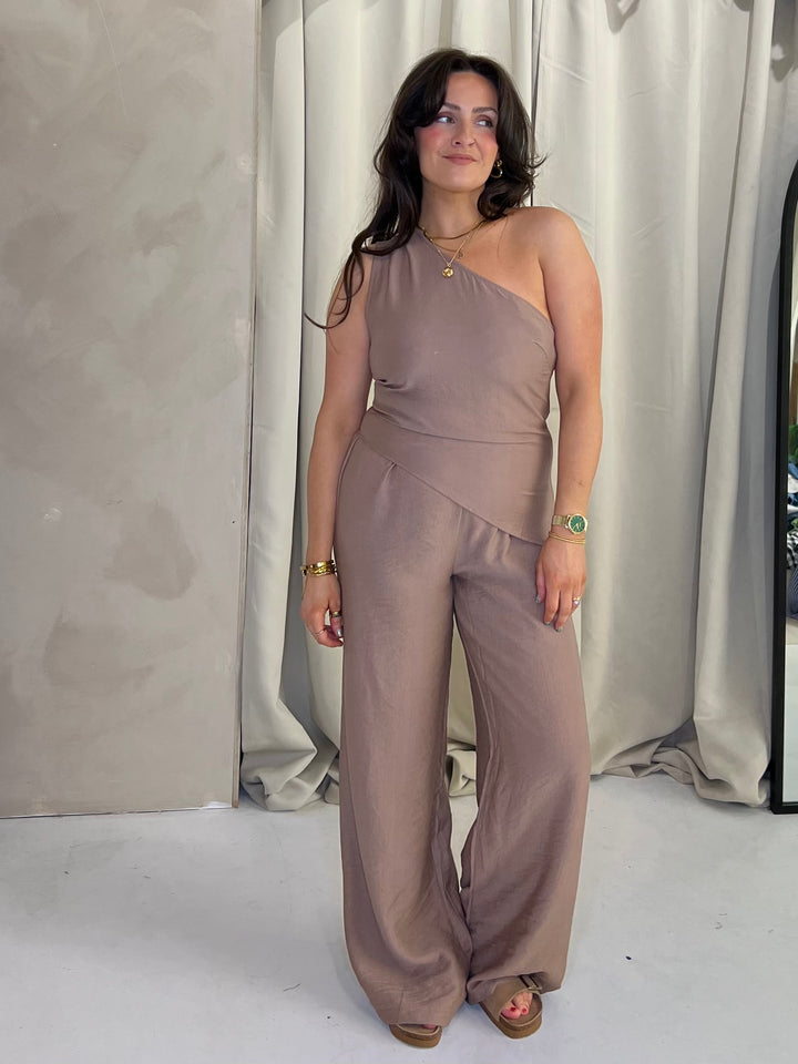 Asymmetric Two Piece - Brown