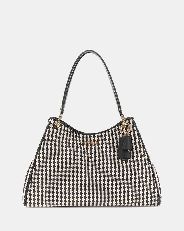 Guess Mirema Woven Shopper - Black Multi