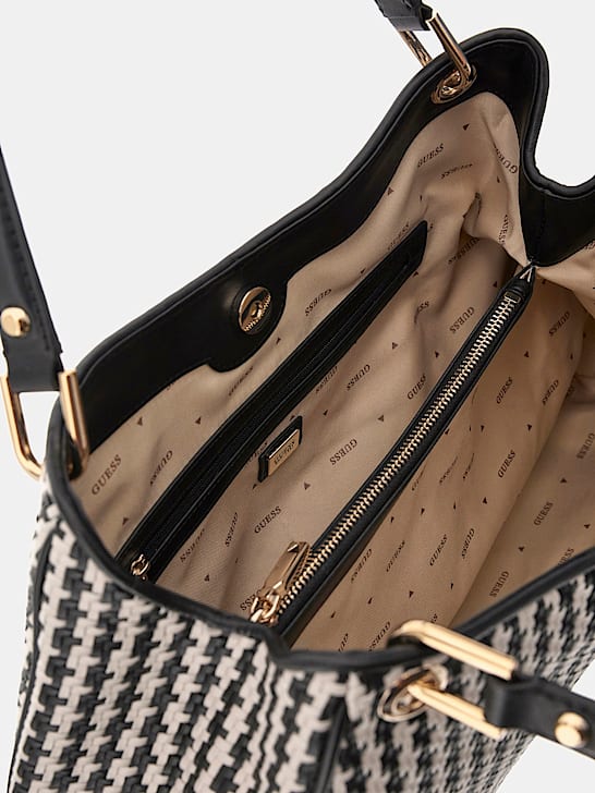 Guess Mirema Woven Shopper - Black Multi