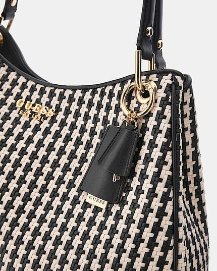 Guess Mirema Woven Shopper - Black Multi