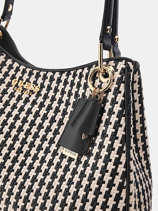 Guess Mirema Woven Shopper - Black Multi