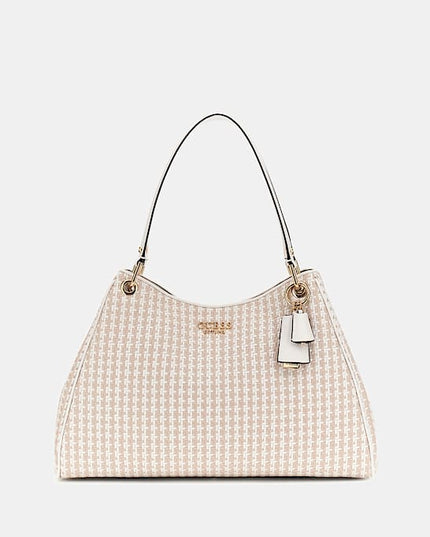 Guess Mirema Woven Shopper - White Multi