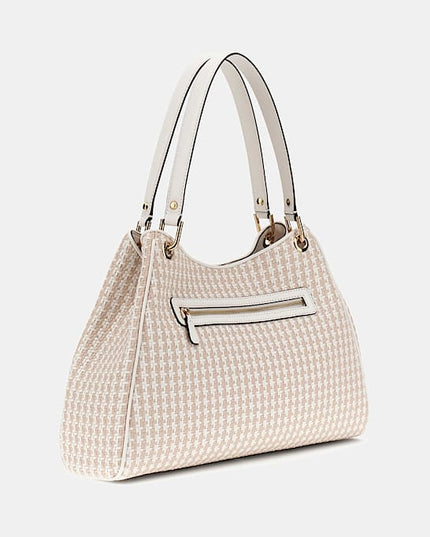 Guess Mirema Woven Shopper - White Multi