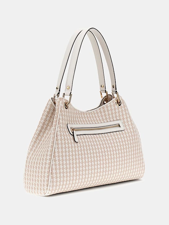 Guess Mirema Woven Shopper - White Multi