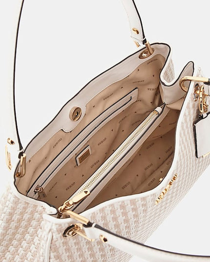 Guess Mirema Woven Shopper - White Multi