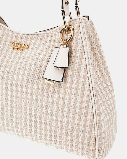 Guess Mirema Woven Shopper - White Multi