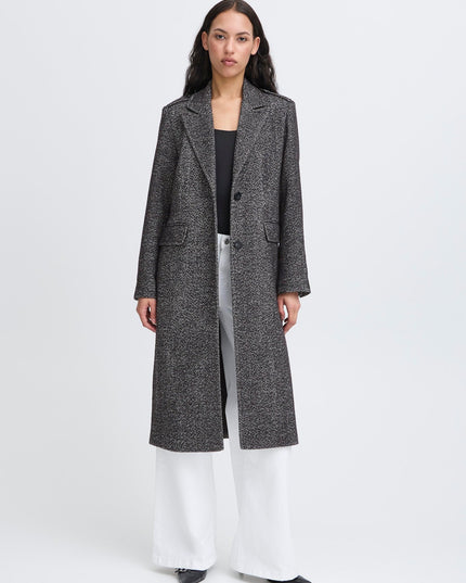 Emmalu Coat - Black Herringbone