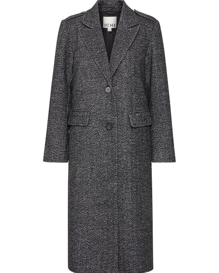 Emmalu Coat - Black Herringbone