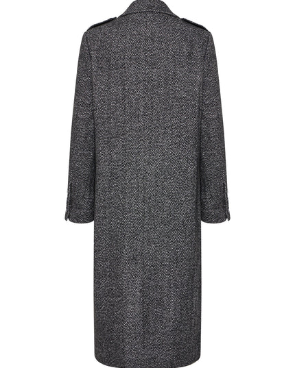 Emmalu Coat - Black Herringbone