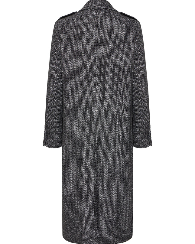 Emmalu Coat - Black Herringbone
