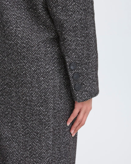 Emmalu Coat - Black Herringbone