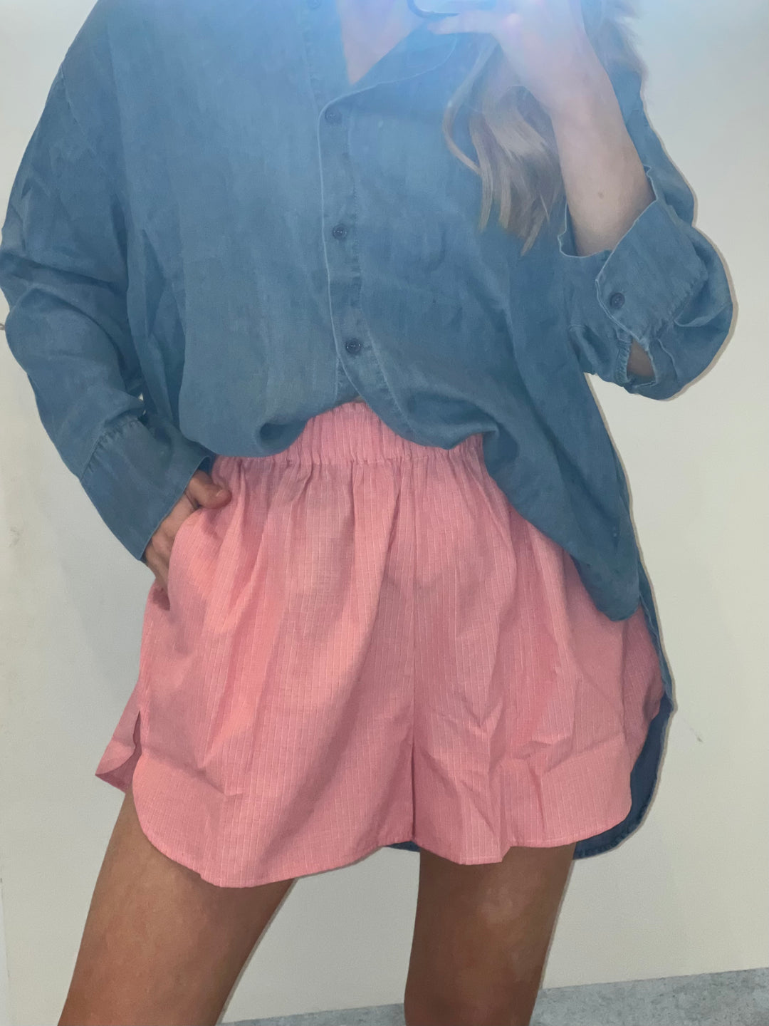 Pin Stipe Boxer Short - Pink