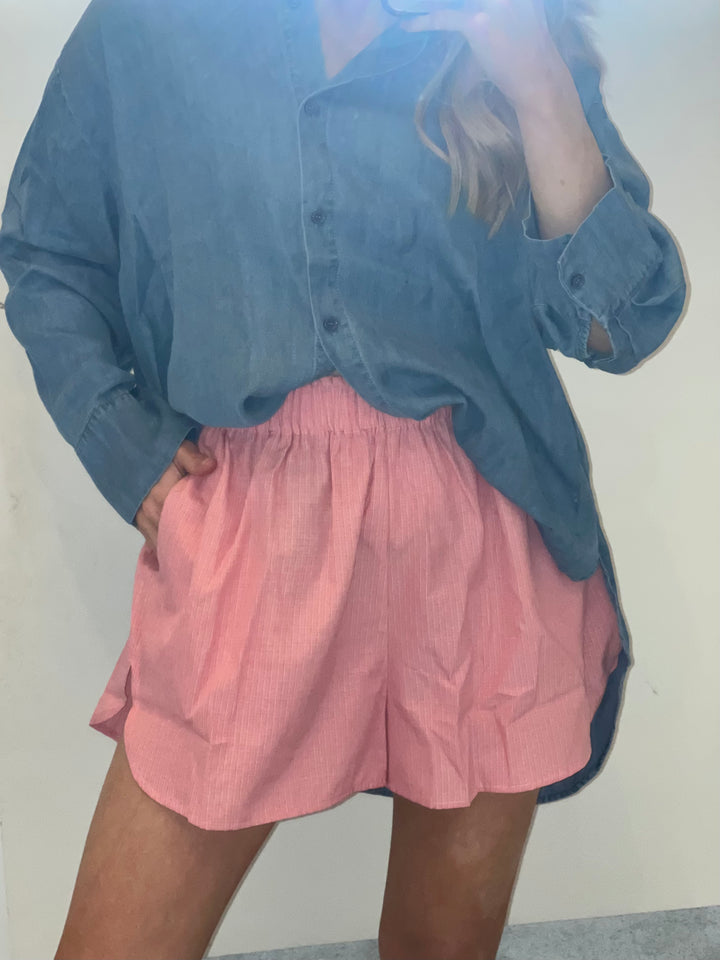 Pin Stipe Boxer Short - Pink