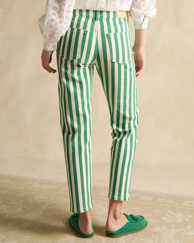Joules Slim Straight Jeans - Green/White