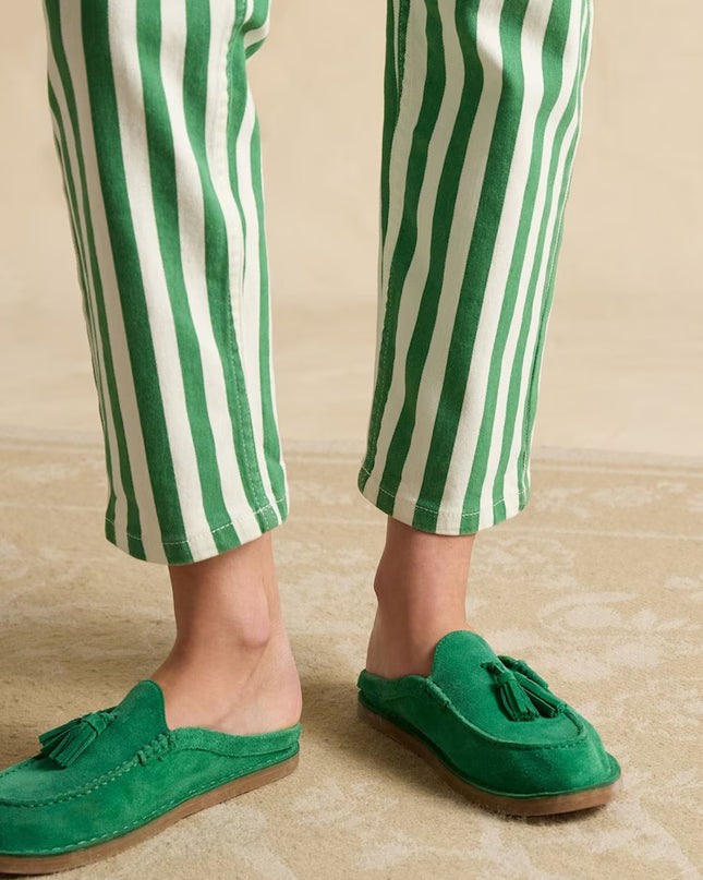 Joules Slim Straight Jeans - Green/White