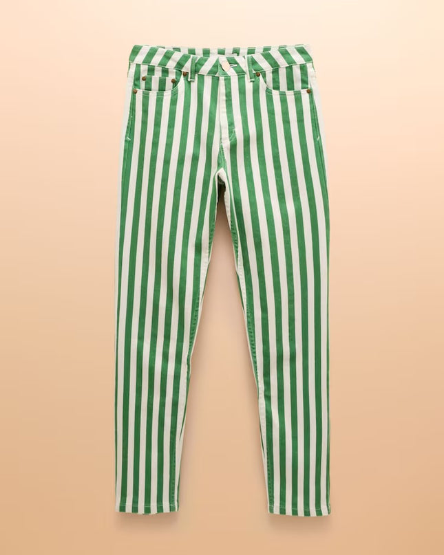 Joules Slim Straight Jeans - Green/White