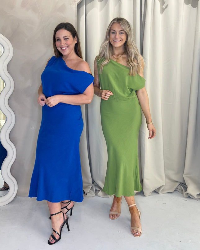 Rosie Midi Dress - Olive Green