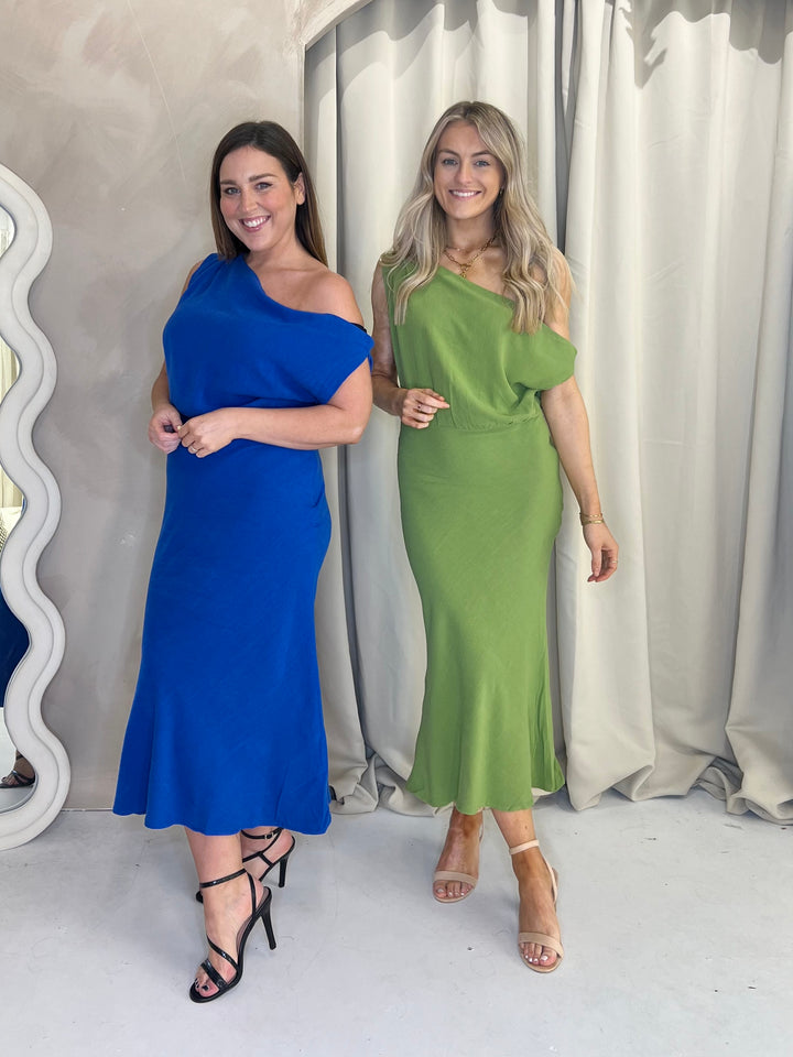 Rosie Midi Dress - Olive Green