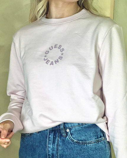 Guess Jeans Round Logo Sweatshirt - Pink