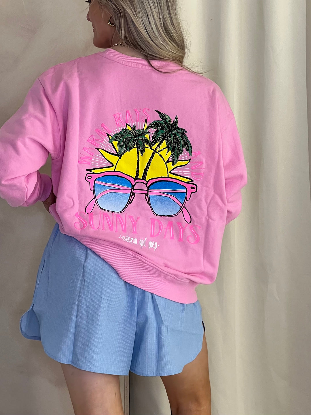 Sunny Graphic Sweatshirt - Pink