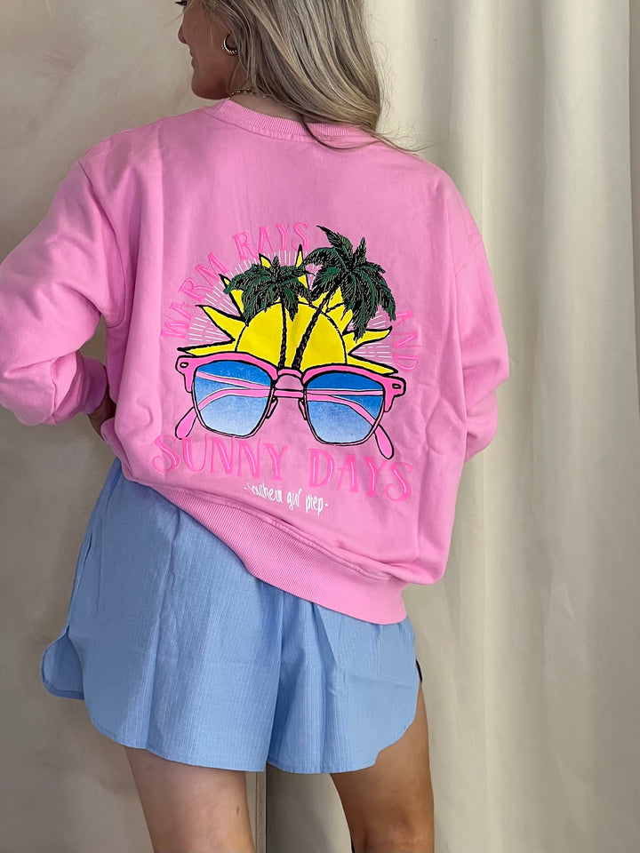 Sunny Graphic Sweatshirt - Pink