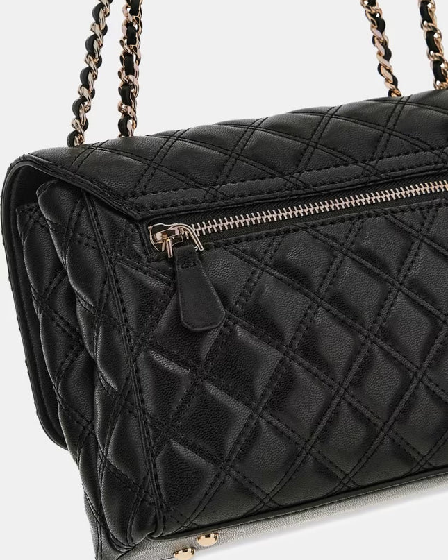 Guess Guilly II Convertible Flap Bag - Black