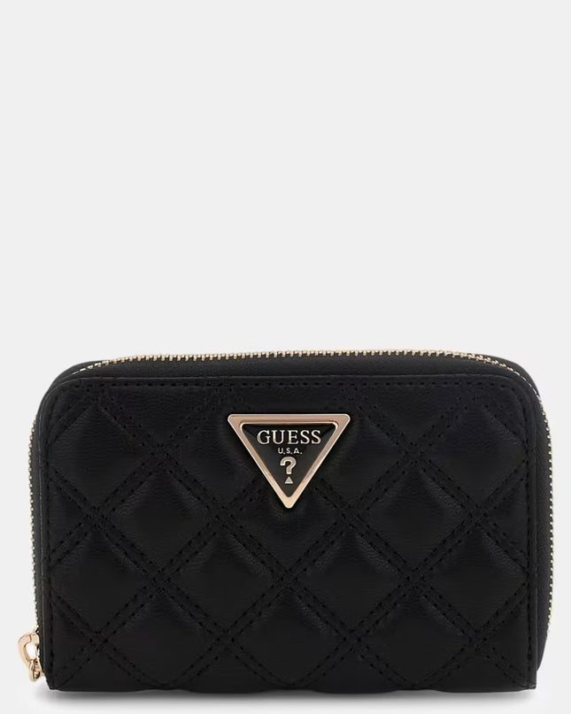 Guess Giully Medium Zip Around Purse - Black