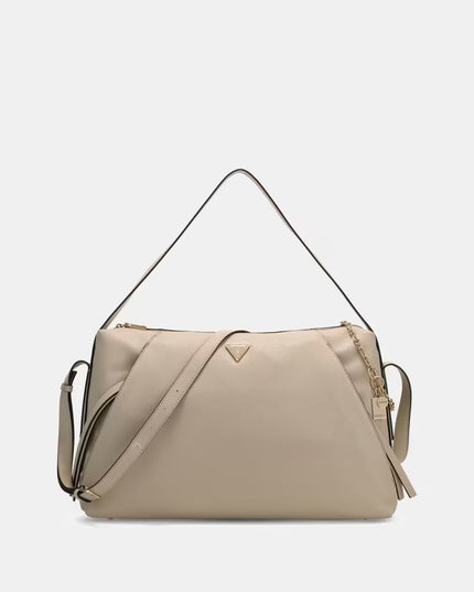Guess Devon Large Shoulder Bag - Beige