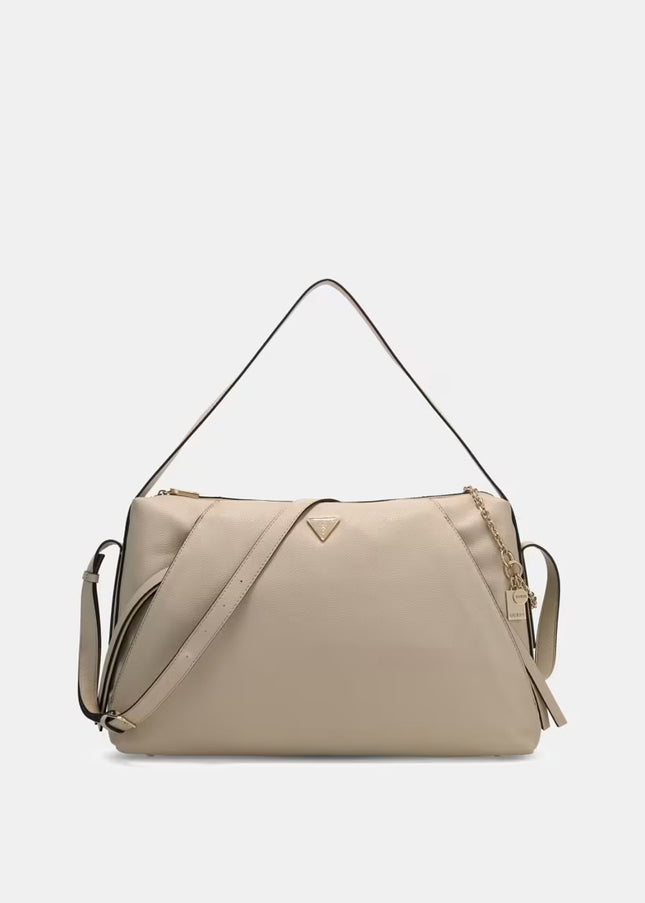 Guess Devon Large Shoulder Bag - Beige