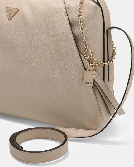Guess Devon Large Shoulder Bag - Beige