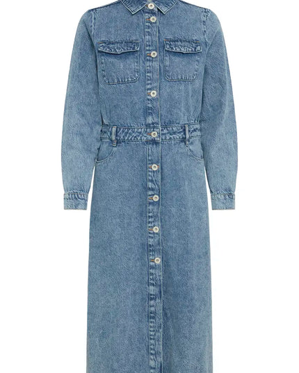 Minda  Denim Dress - Medium Blue Wash