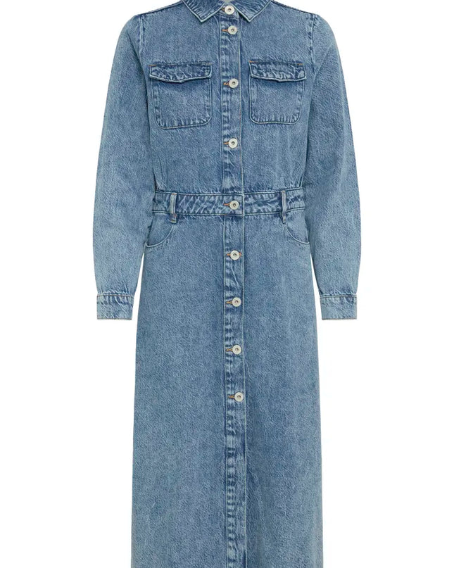 Minda  Denim Dress - Medium Blue Wash