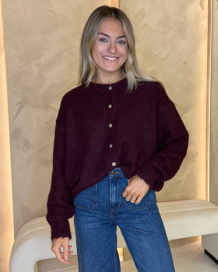 Lucy Cardigan - Burgundy