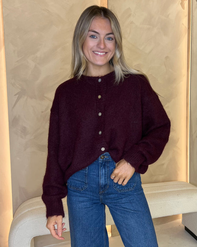 Lucy Cardigan - Burgundy
