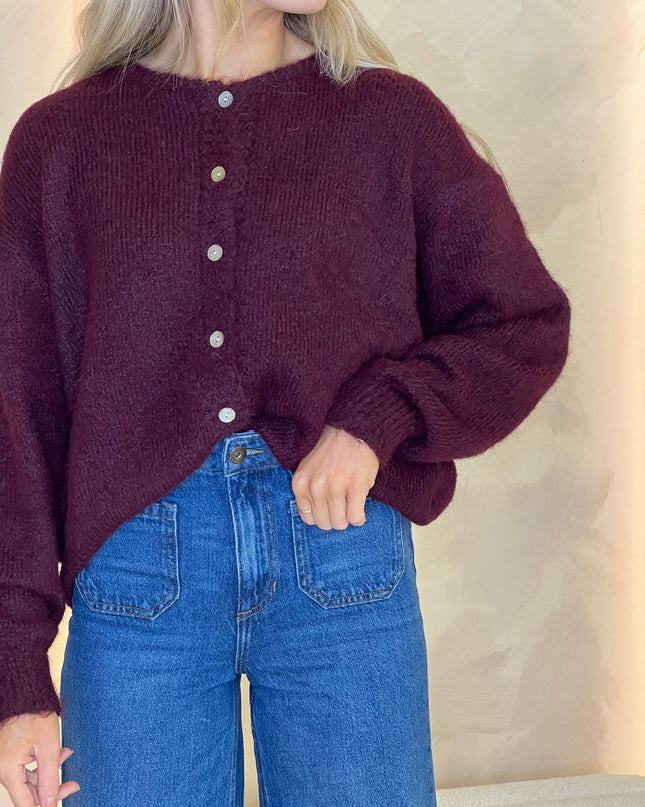 Lucy Cardigan - Burgundy